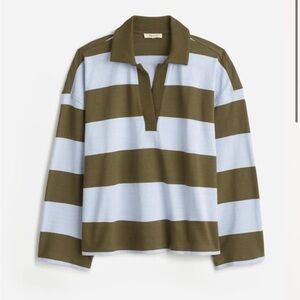Madewell Rugby Polo Tee in Faded Ivy Size S